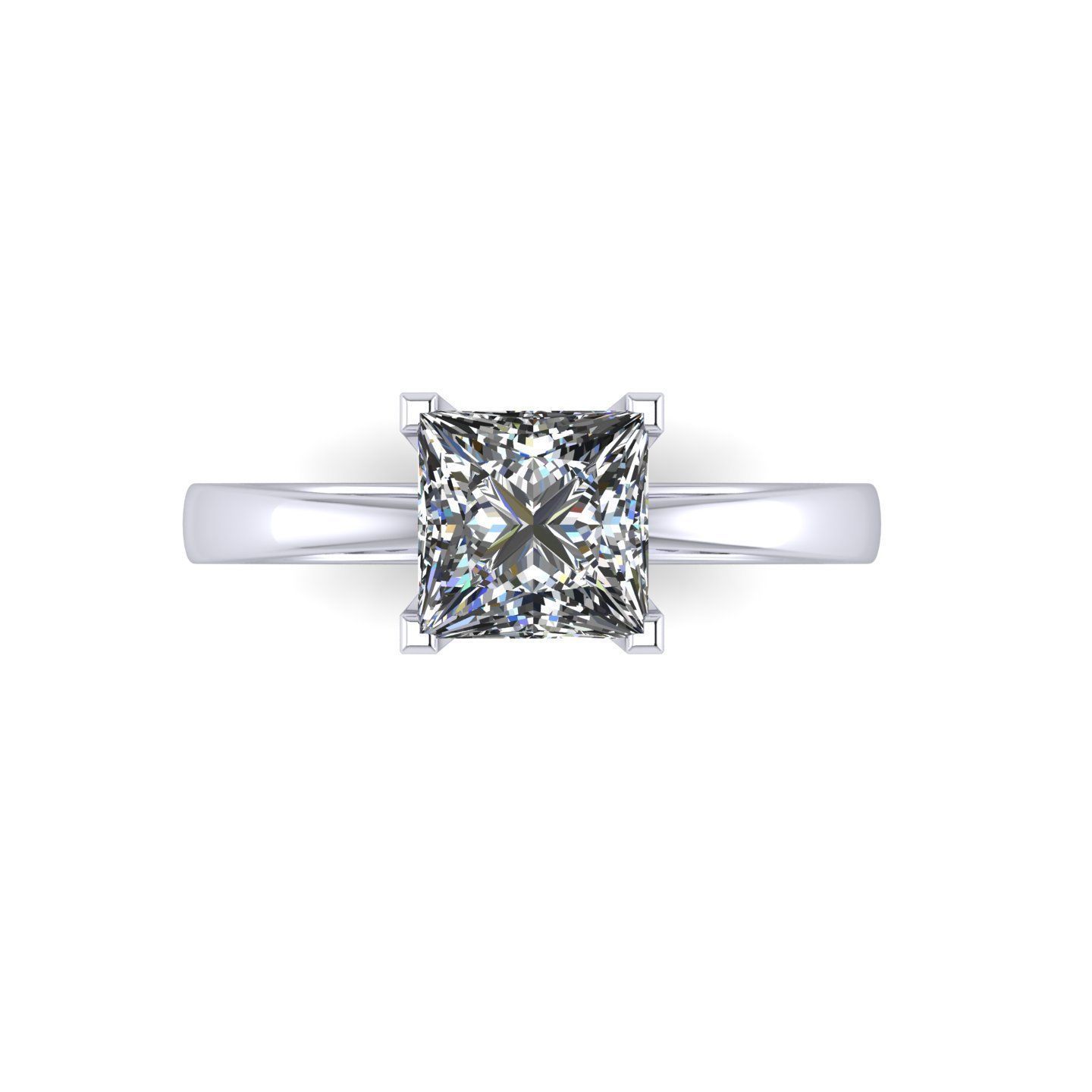 Solitaire Diamond Ring R16 3D print model_3