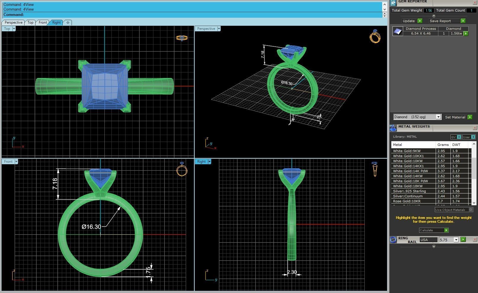Solitaire Diamond Ring R16 3D print model_2