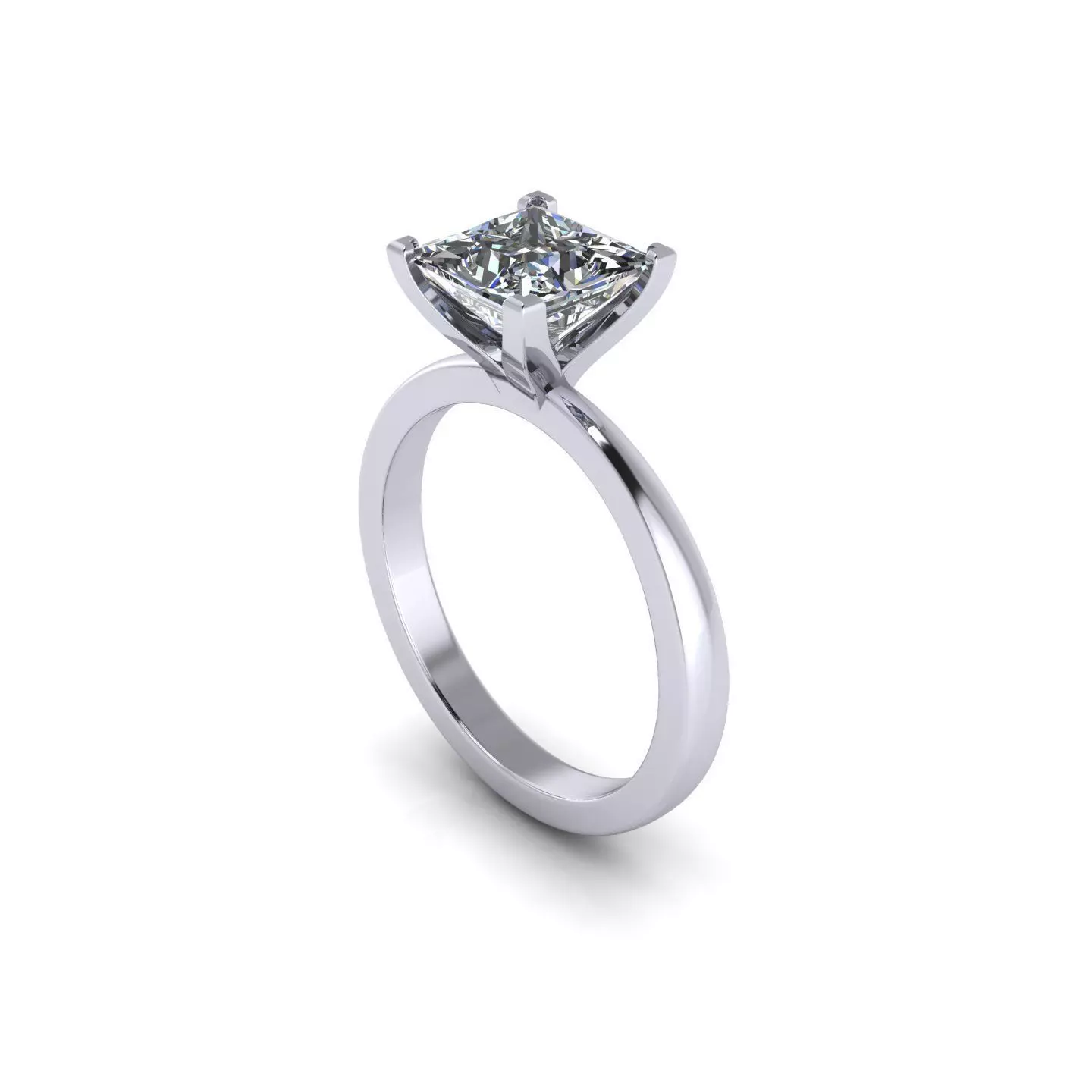 Solitaire Diamond Ring R16 3D print model_0