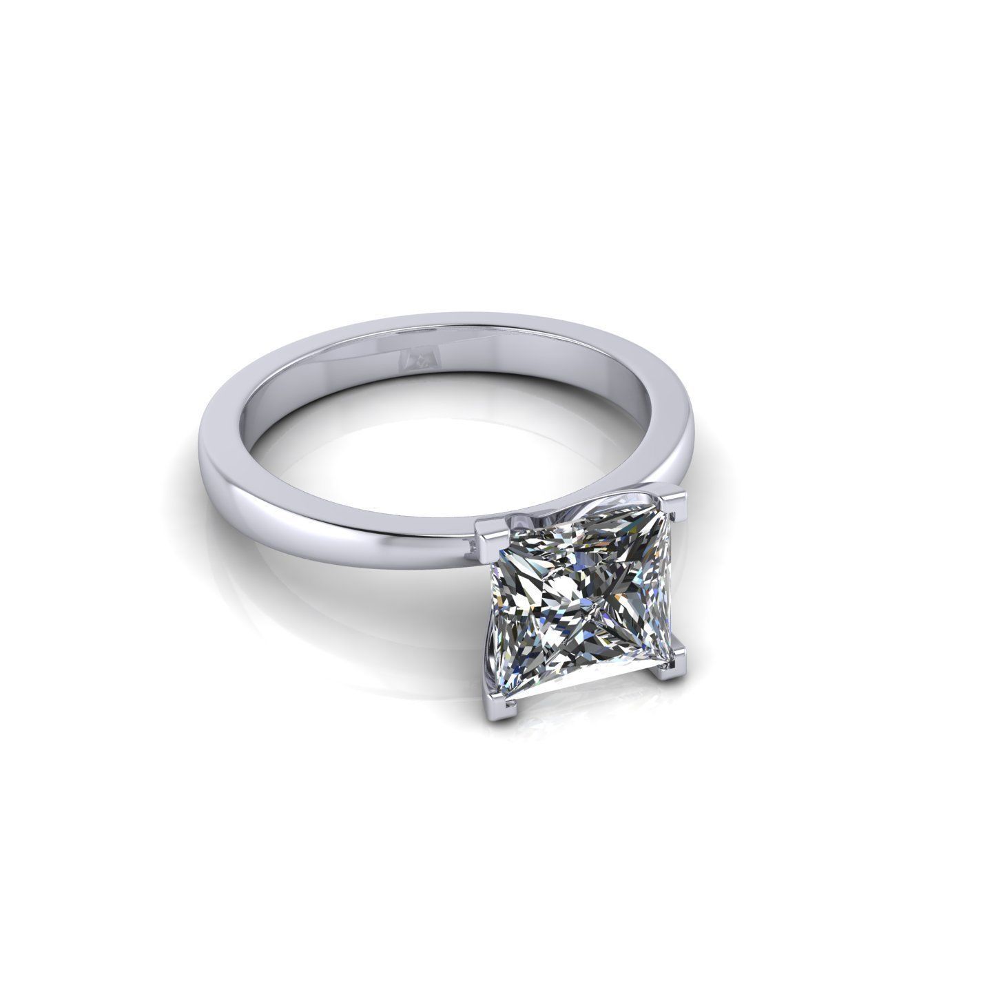 Solitaire Diamond Ring R16 3D print model_5