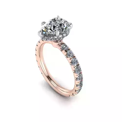 Side-stone Women  Diamond  Engagement Ring R26