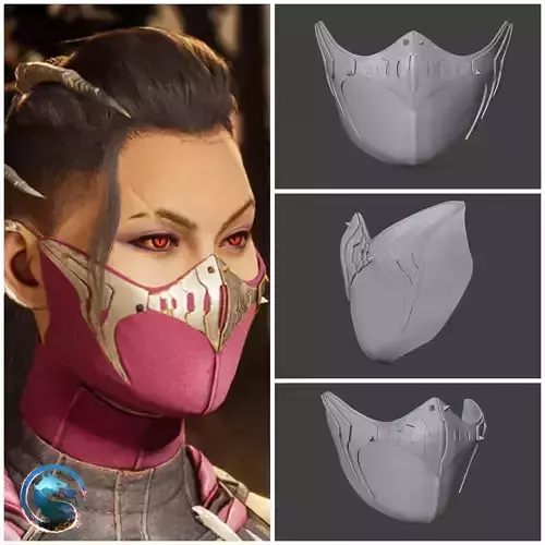 Mileena mask  from MK1 - Empress regnant 3D print model