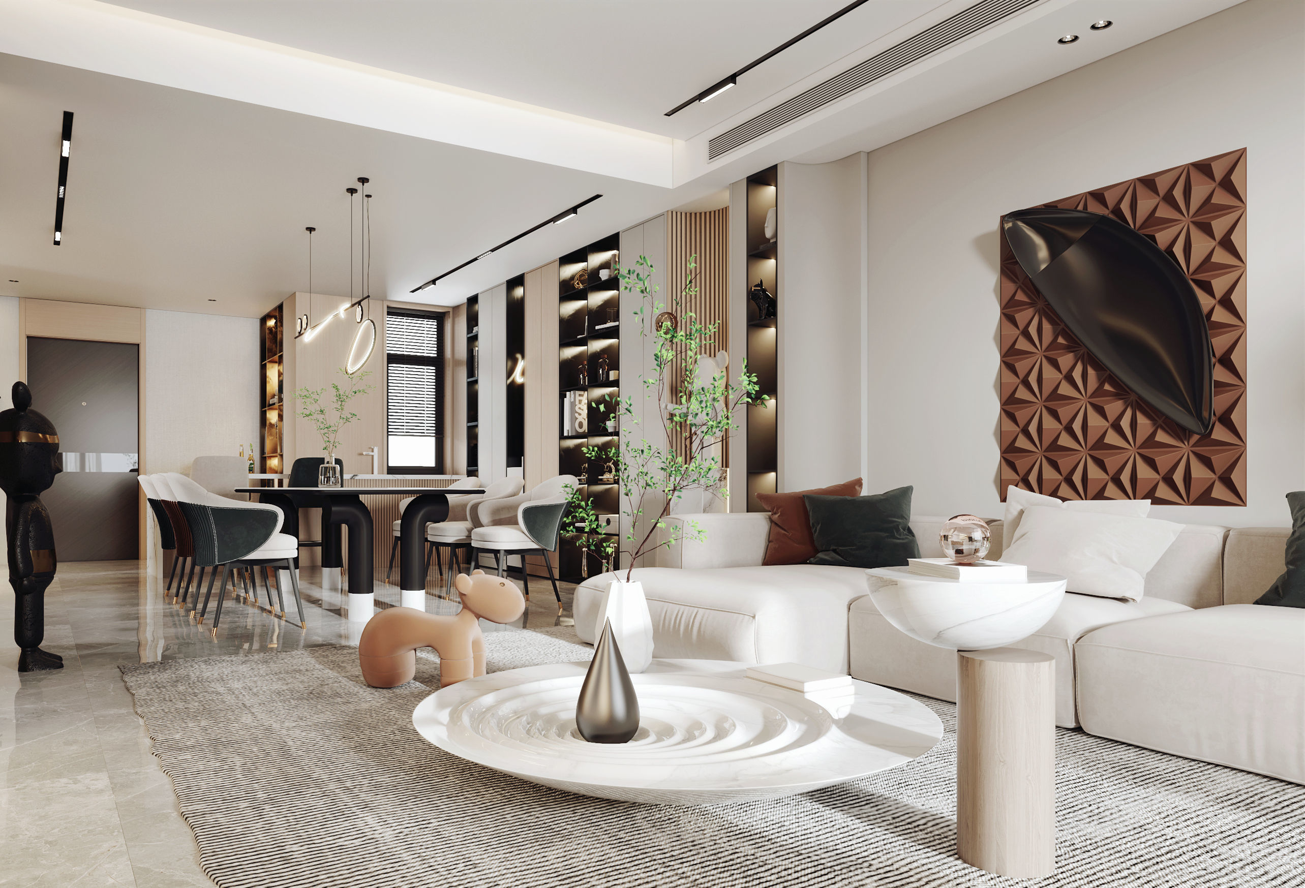 villa decoration Home Guest Modern 3D model_1