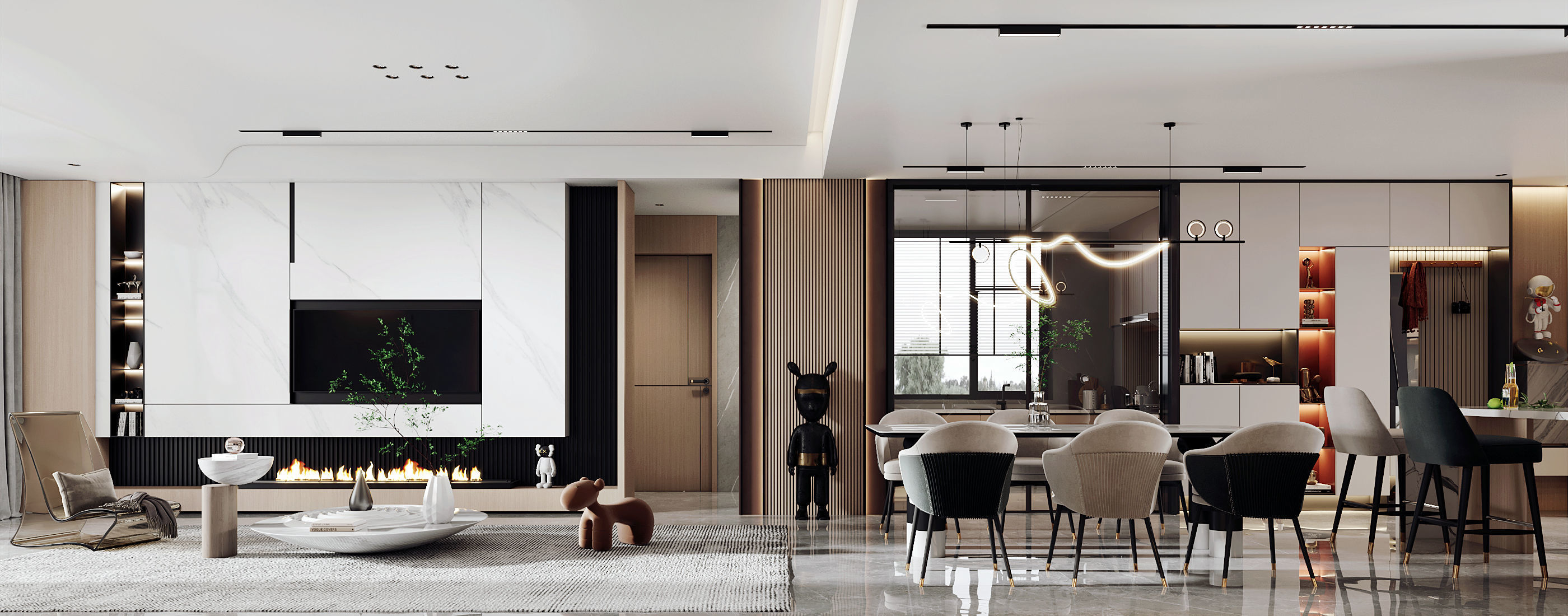 villa decoration Home Guest Modern 3D model_2