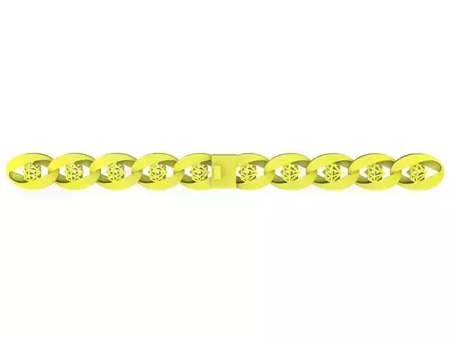 A7762 Cuban Diamond Men Bracelets 3D Model