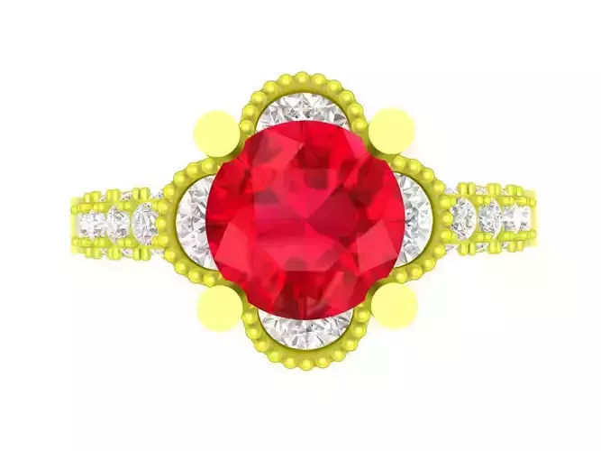 A7764 Cute Diamond Women Ring 3D Model