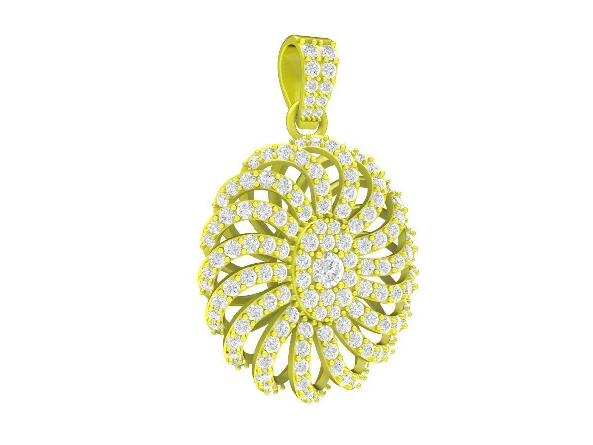 A7766 Luxury Korean Art Women Pendant 3D Model 3D print model_4