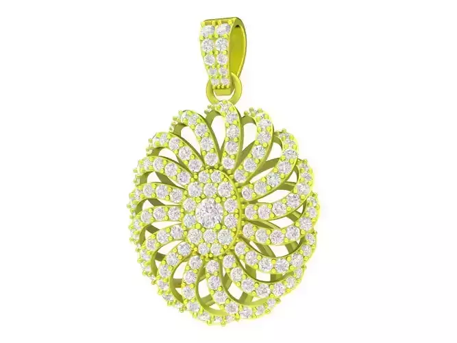 A7766 Luxury Korean Art Women Pendant 3D Model