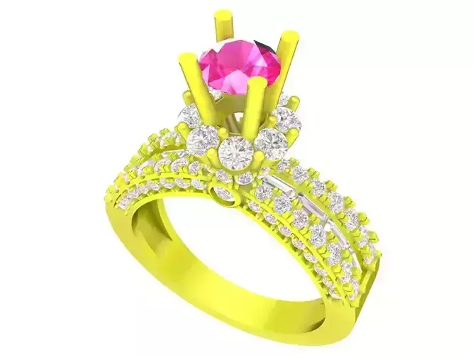 7314 luxury hongkong style diamond engagement women ring