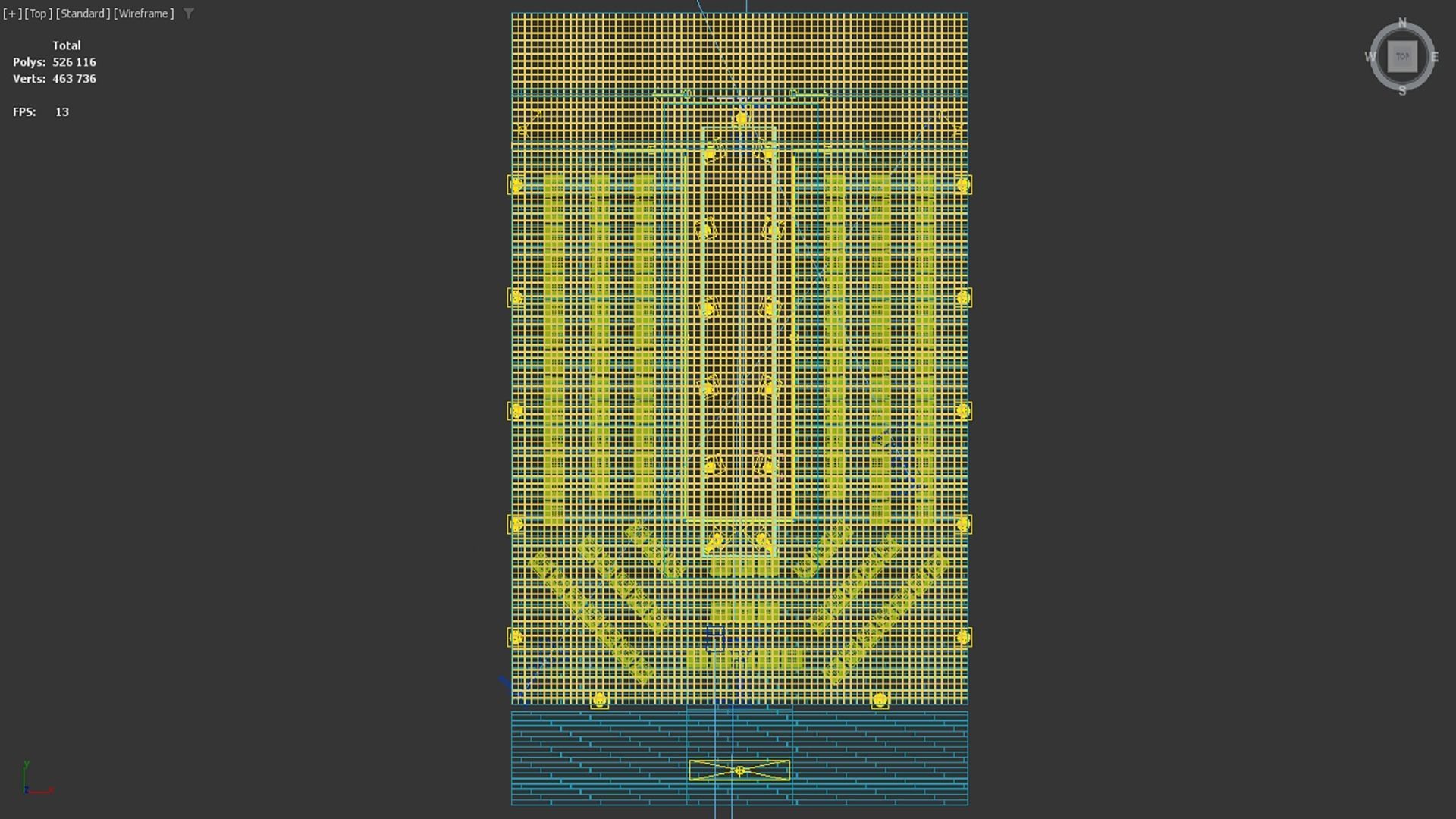 Interior Fashion Show Hall Low-poly 3D model_9