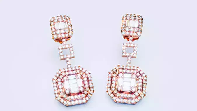 Women Drop and Dangle Earrings 3D print model