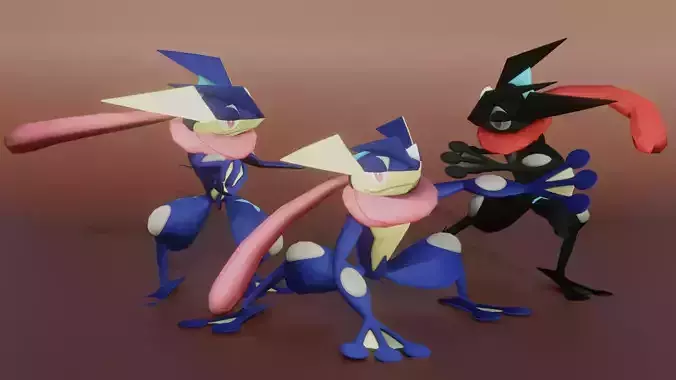 Greninja Pokemon 3D model