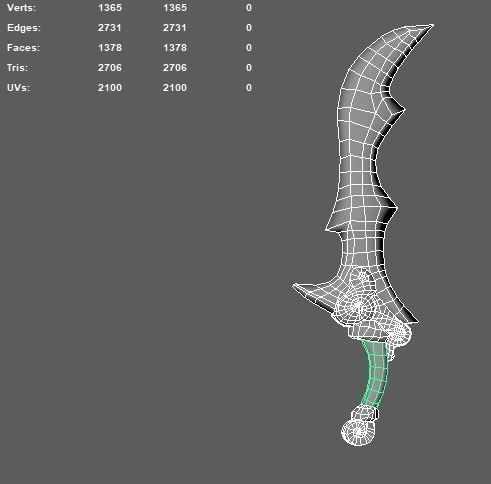 Game ready stylized sword Low-poly 3D model_5