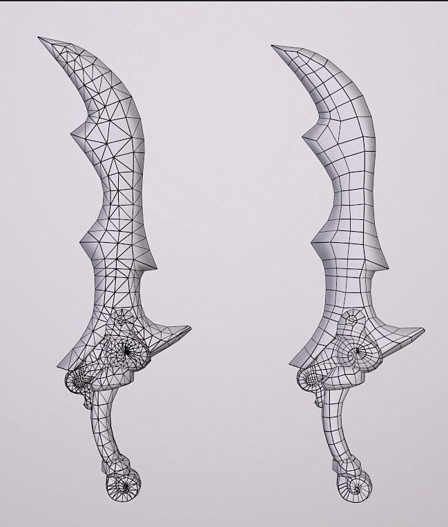Game ready stylized sword Low-poly 3D model_4