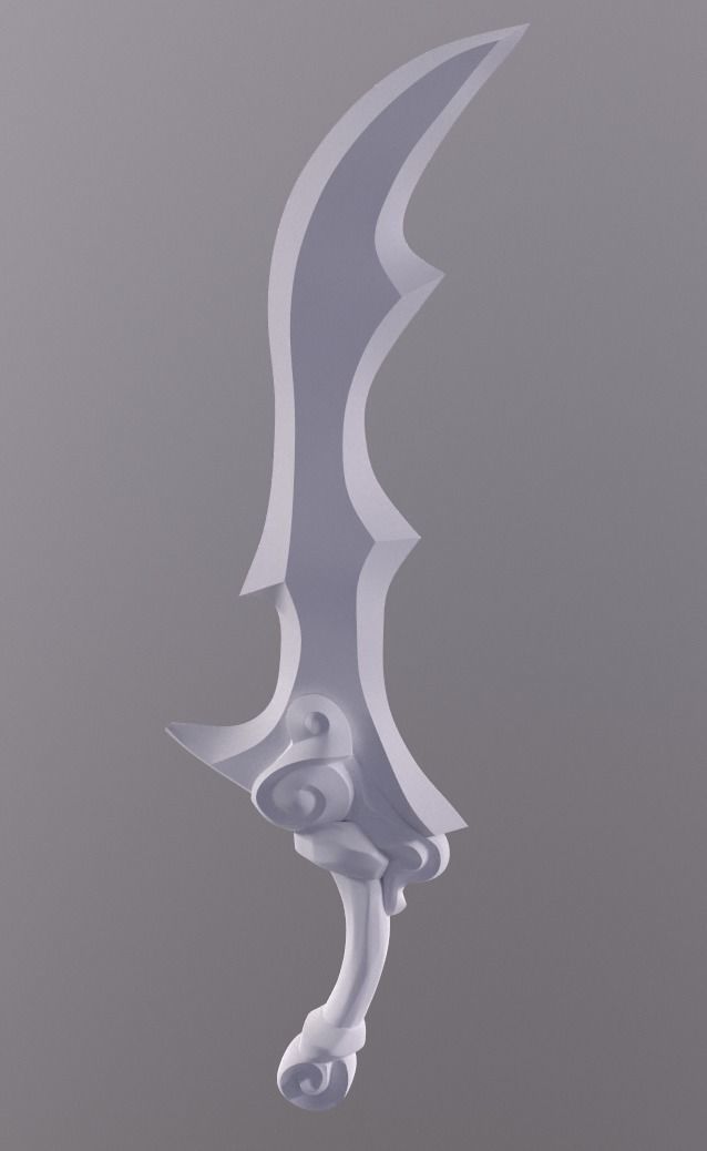 Game ready stylized sword Low-poly 3D model_3