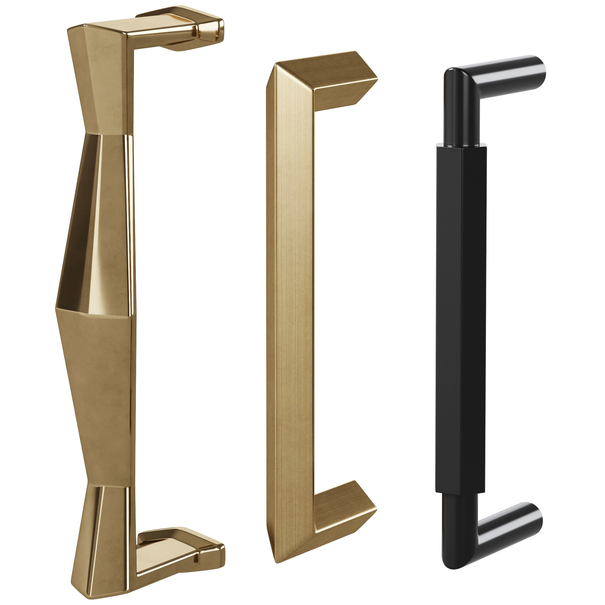 Furniture handles by CB2 3D model_2