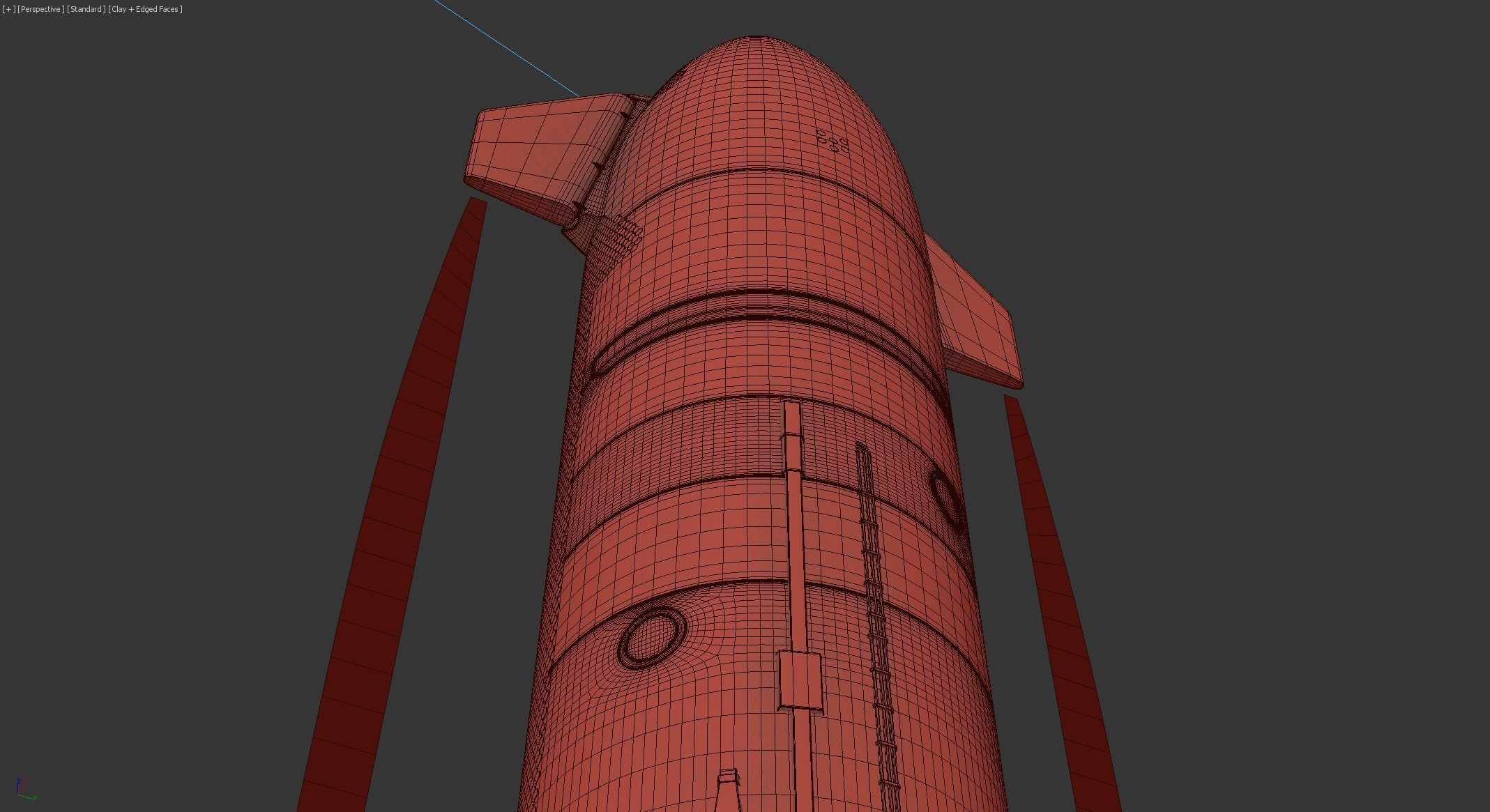 SpaceX Starship with Super Heavy booster PBR V-Ray 3D model_18