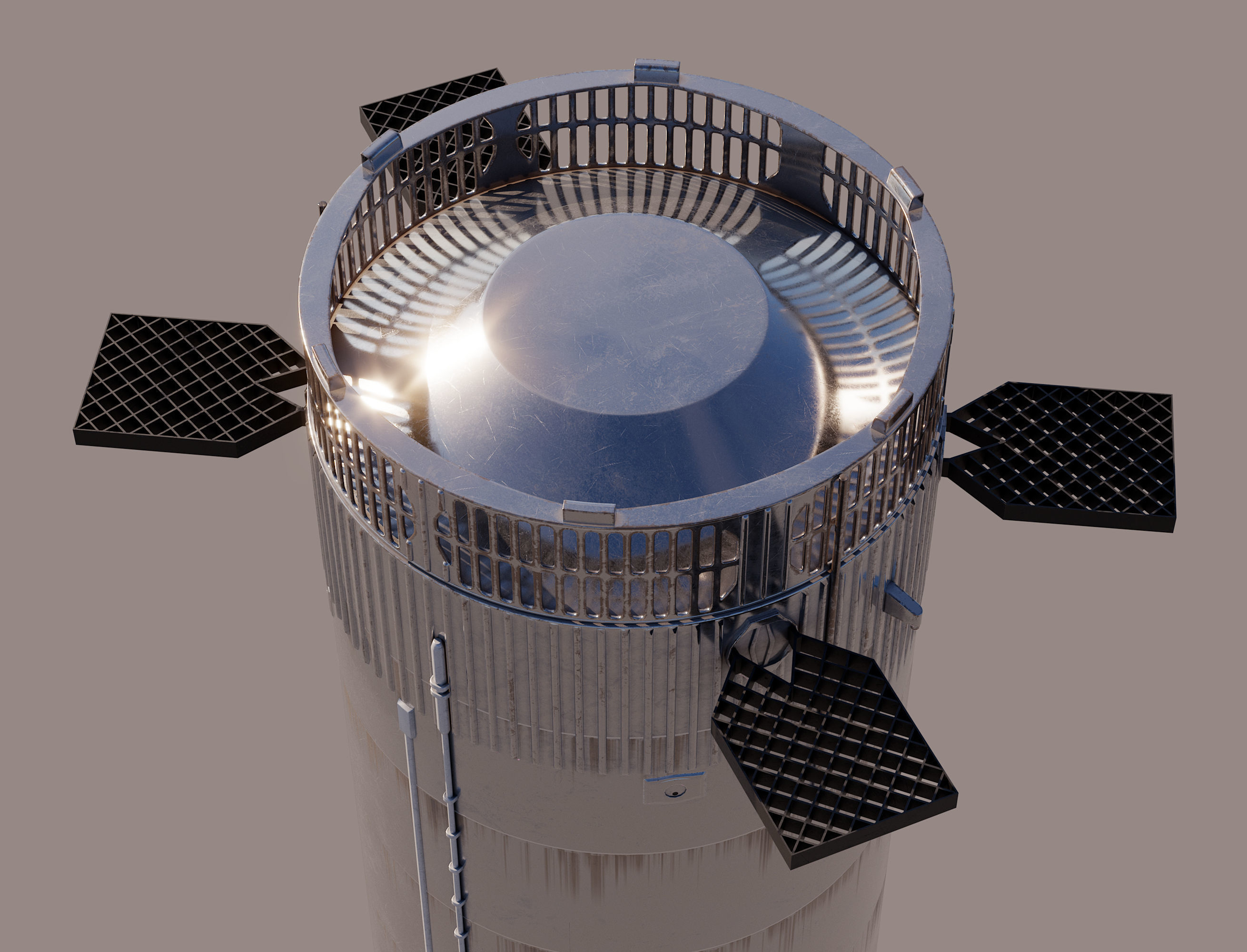 SpaceX Starship with Super Heavy booster PBR V-Ray 3D model_11