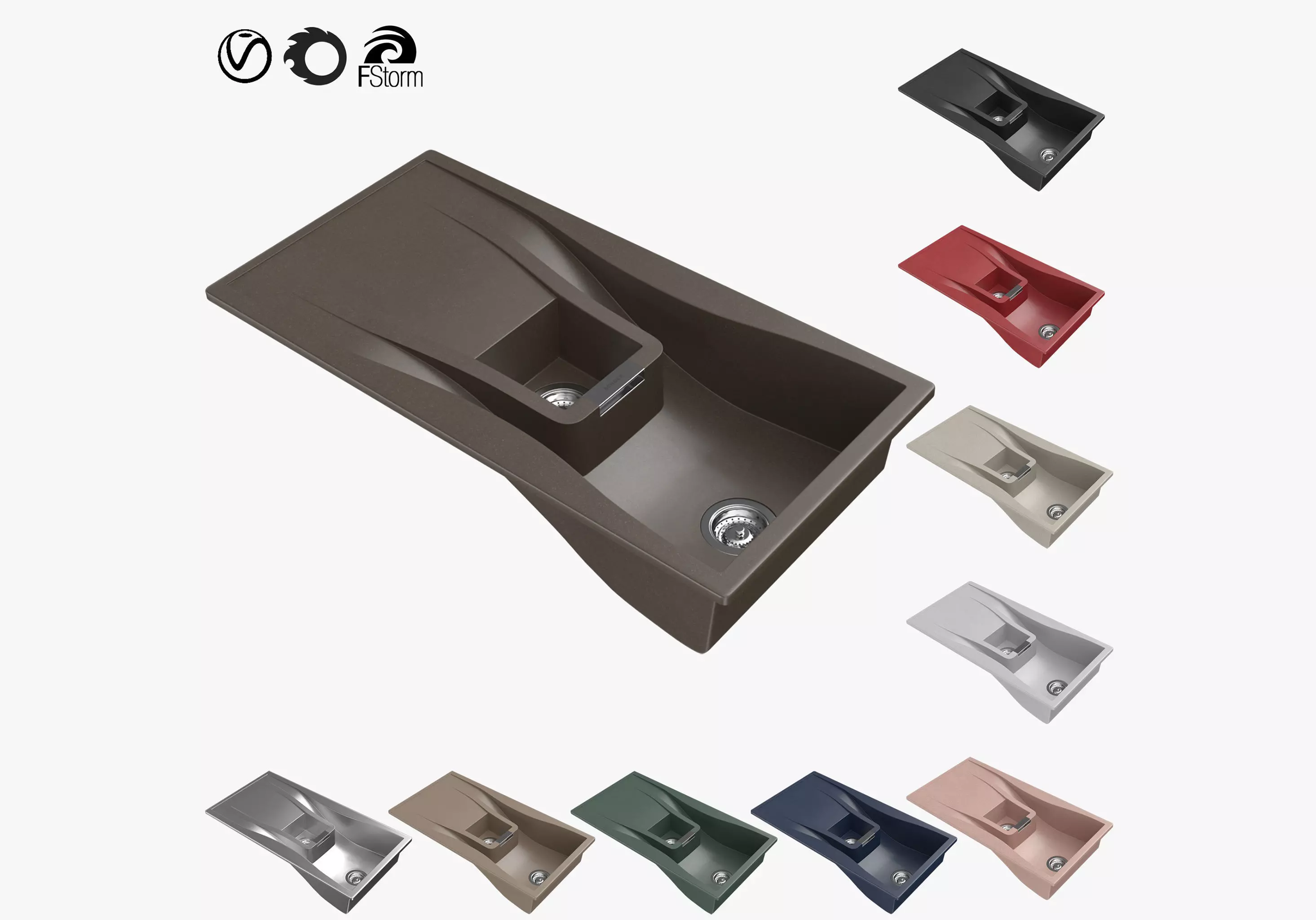 Sink Schock Waterfall D-150 3D model