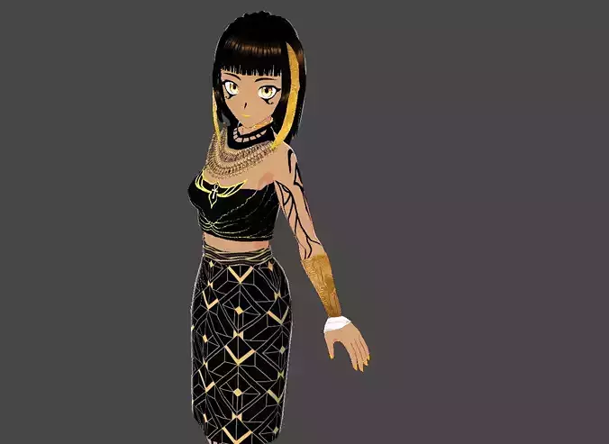Model Egyptian Girl Free 3D model