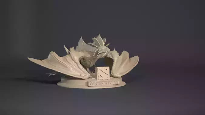 winter wyvern 3D print model