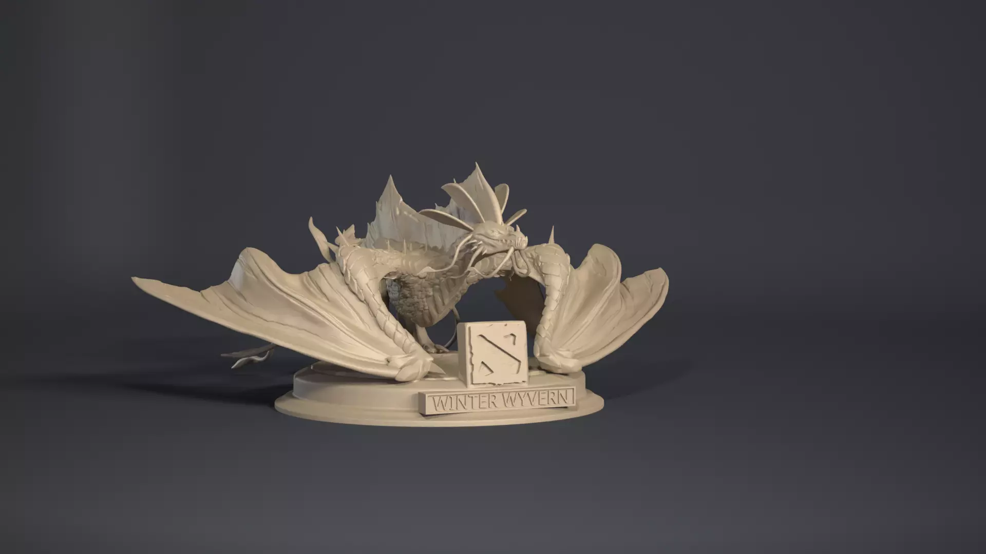 winter wyvern 3D print model_0