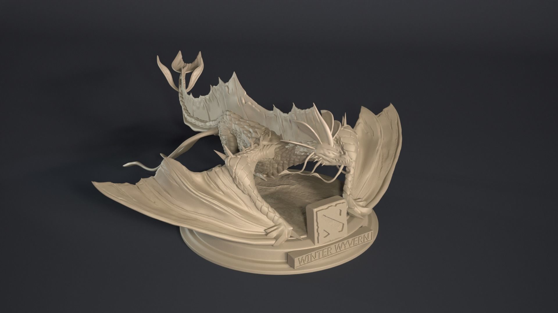 winter wyvern 3D print model_2