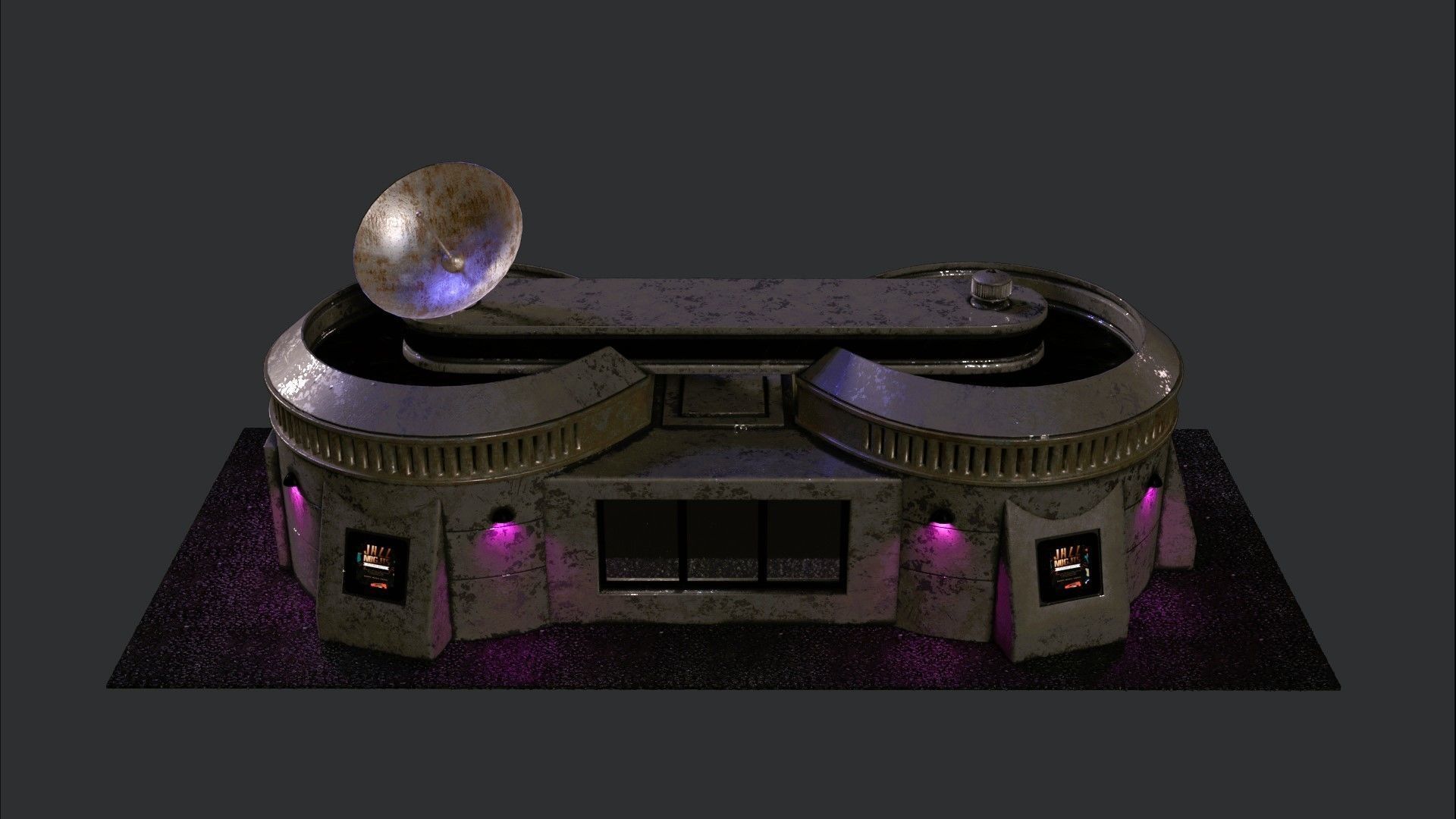 Blade Runner Sci-Fi Building Low-poly 3D model_3