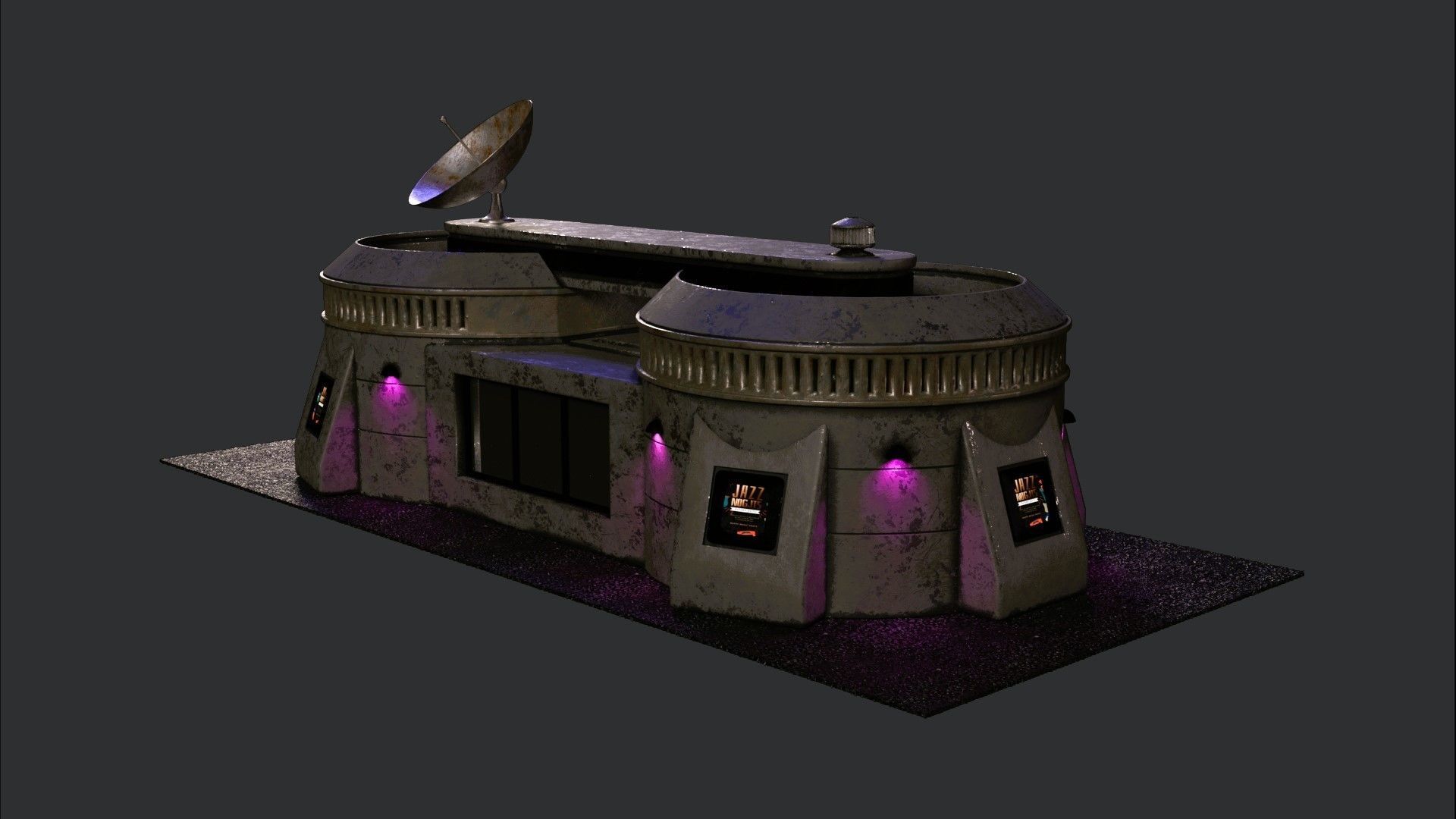 Blade Runner Sci-Fi Building Low-poly 3D model_4