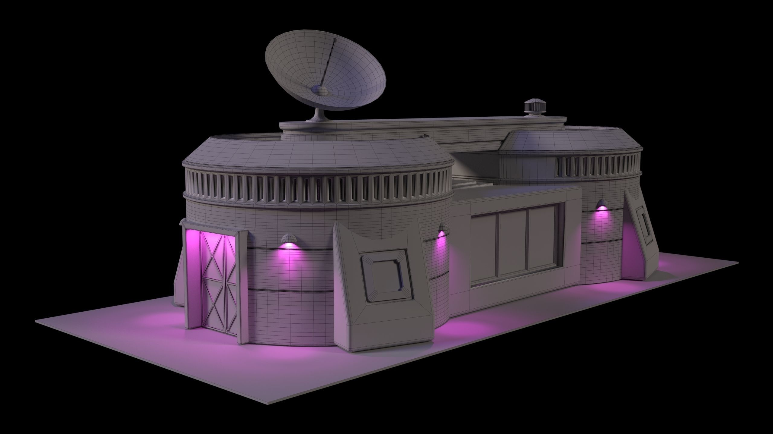Blade Runner Sci-Fi Building Low-poly 3D model_9