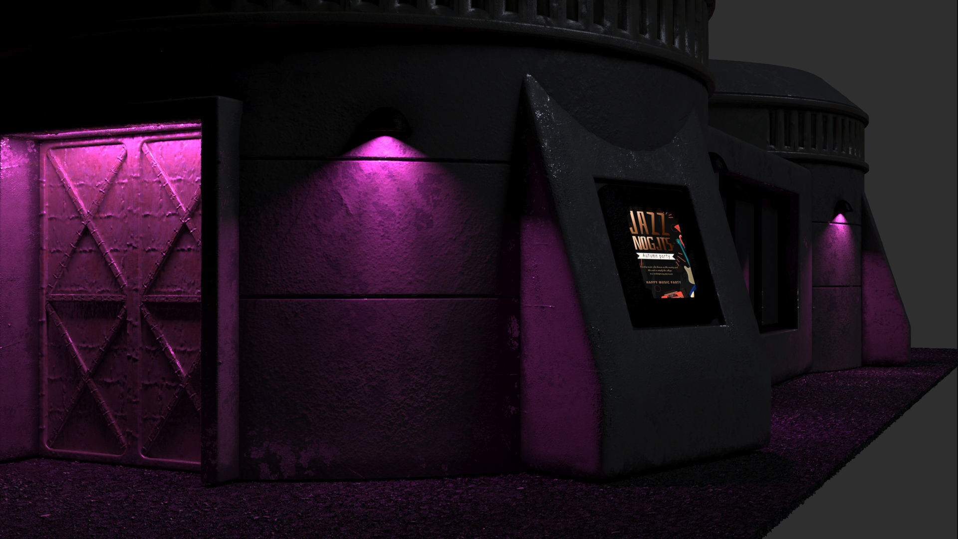 Blade Runner Sci-Fi Building Low-poly 3D model_7