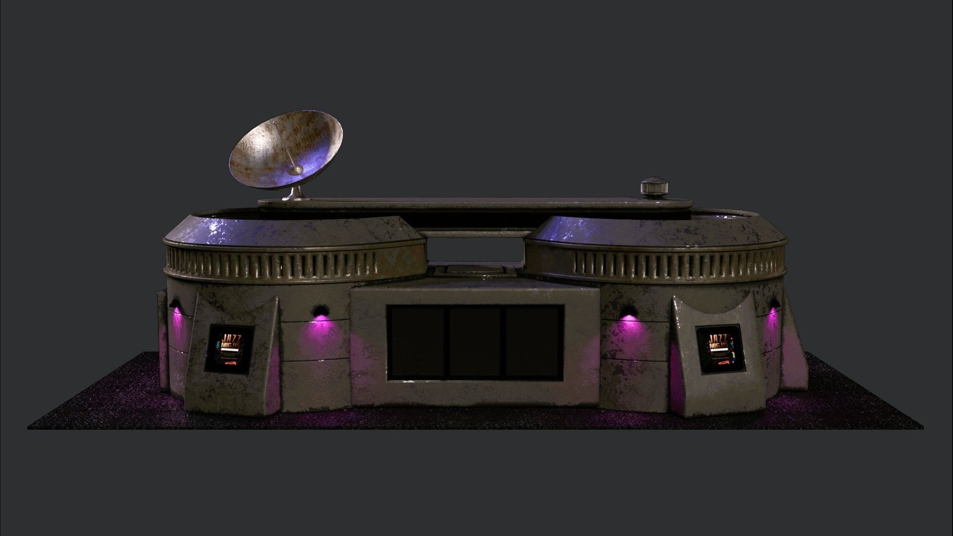 Blade Runner Sci-Fi Building Low-poly 3D model_2