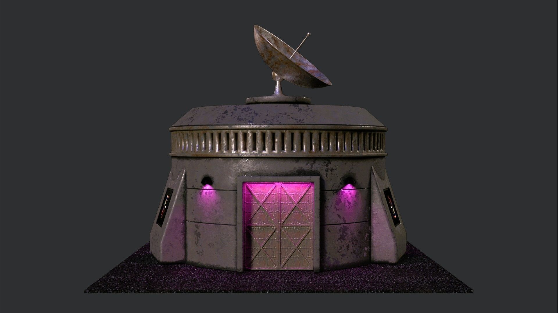 Blade Runner Sci-Fi Building Low-poly 3D model_1