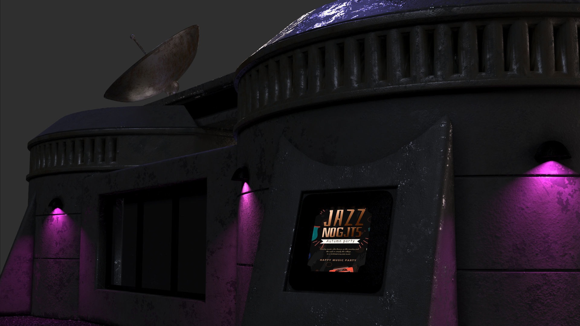 Blade Runner Sci-Fi Building Low-poly 3D model_5