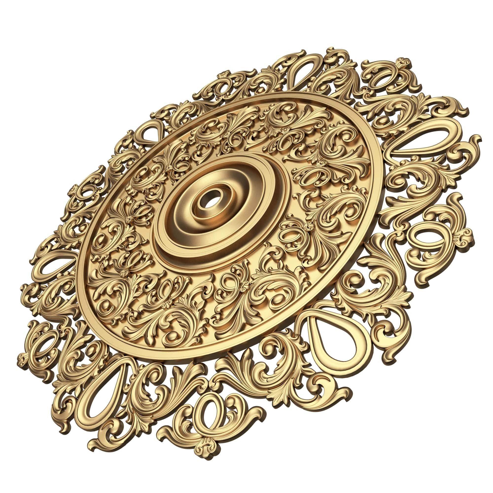 Collection of Ceiling Rosettes 02 Low-poly 3D model_23