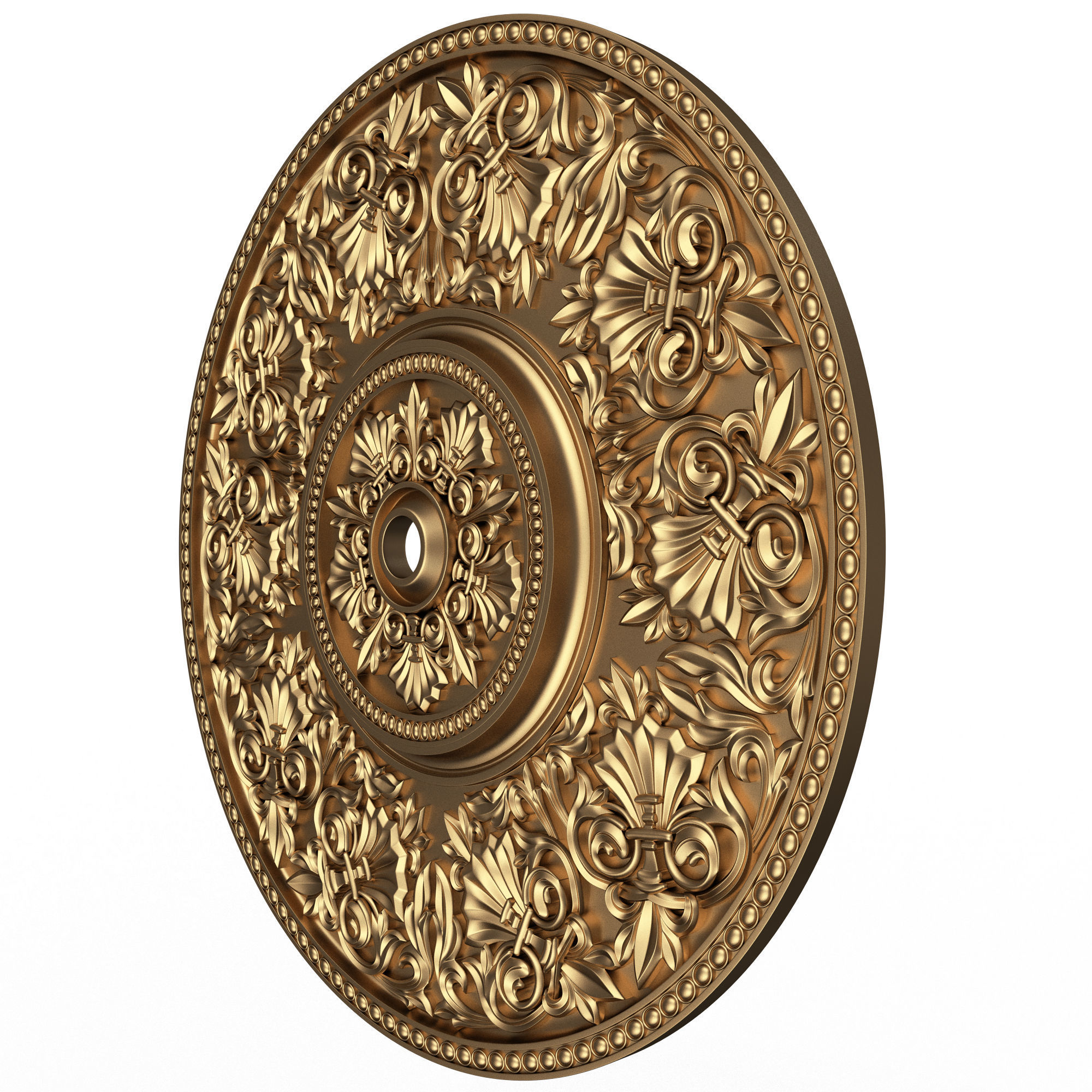 Collection of Ceiling Rosettes 02 Low-poly 3D model_9