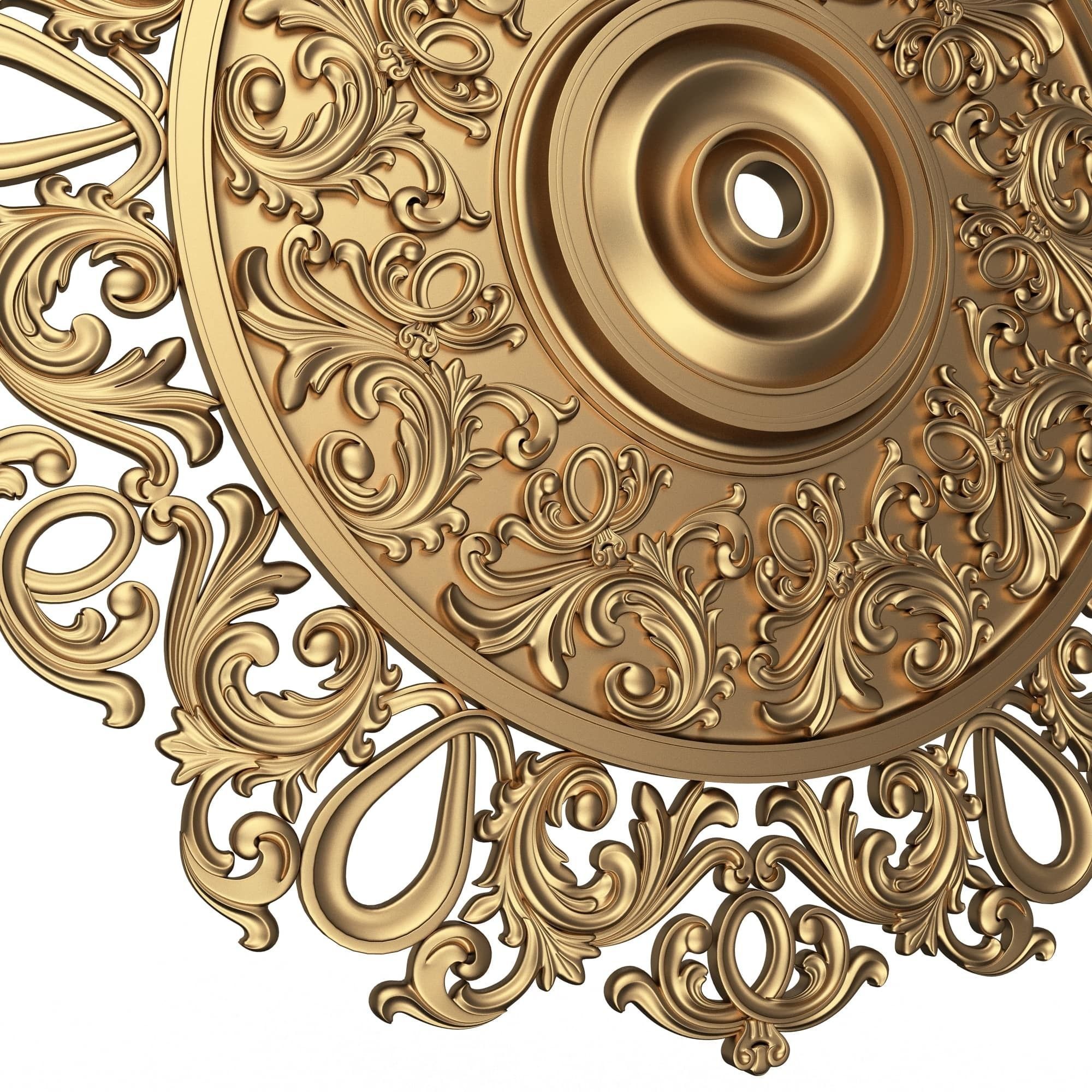 Collection of Ceiling Rosettes 02 Low-poly 3D model_22