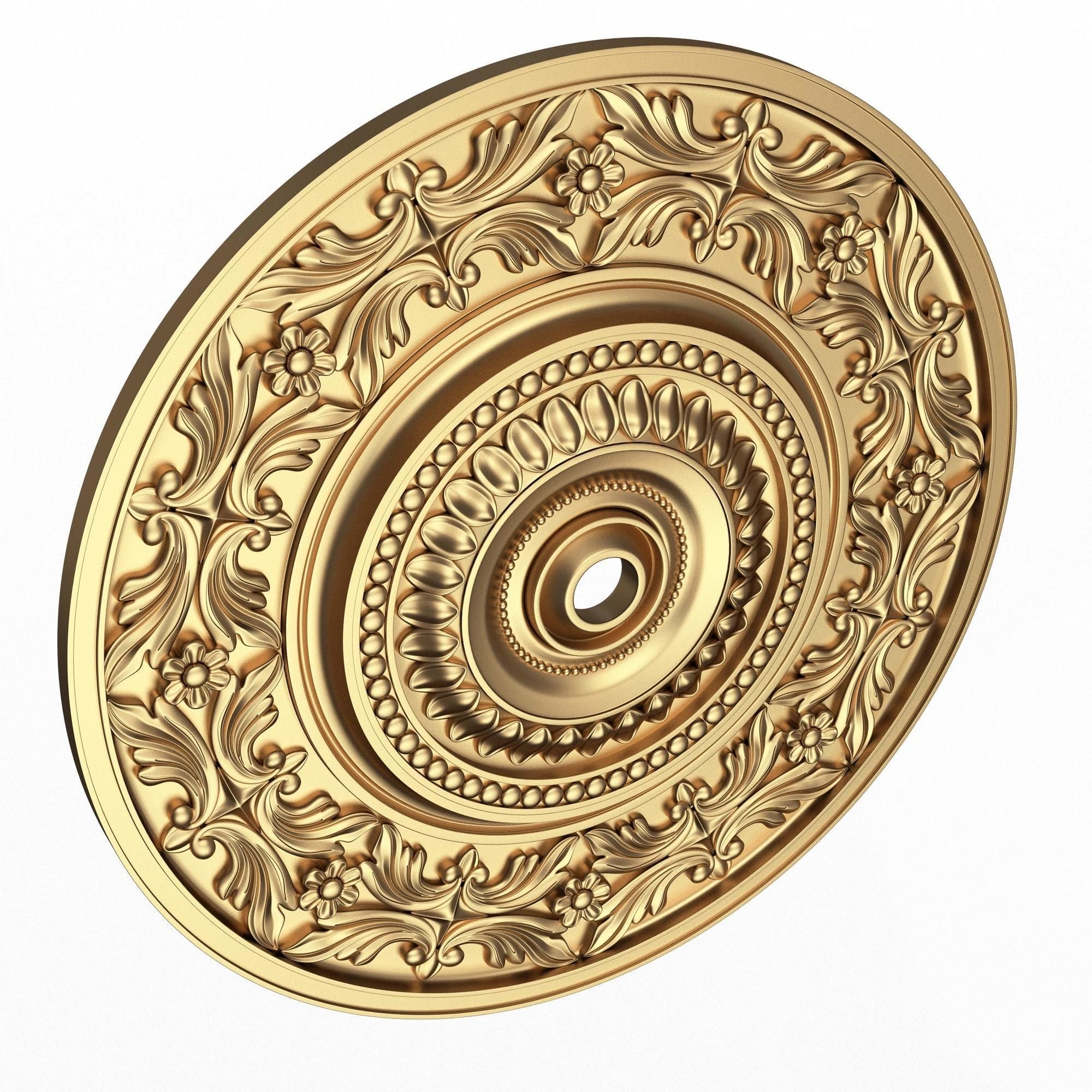 Collection of Ceiling Rosettes 02 Low-poly 3D model_2