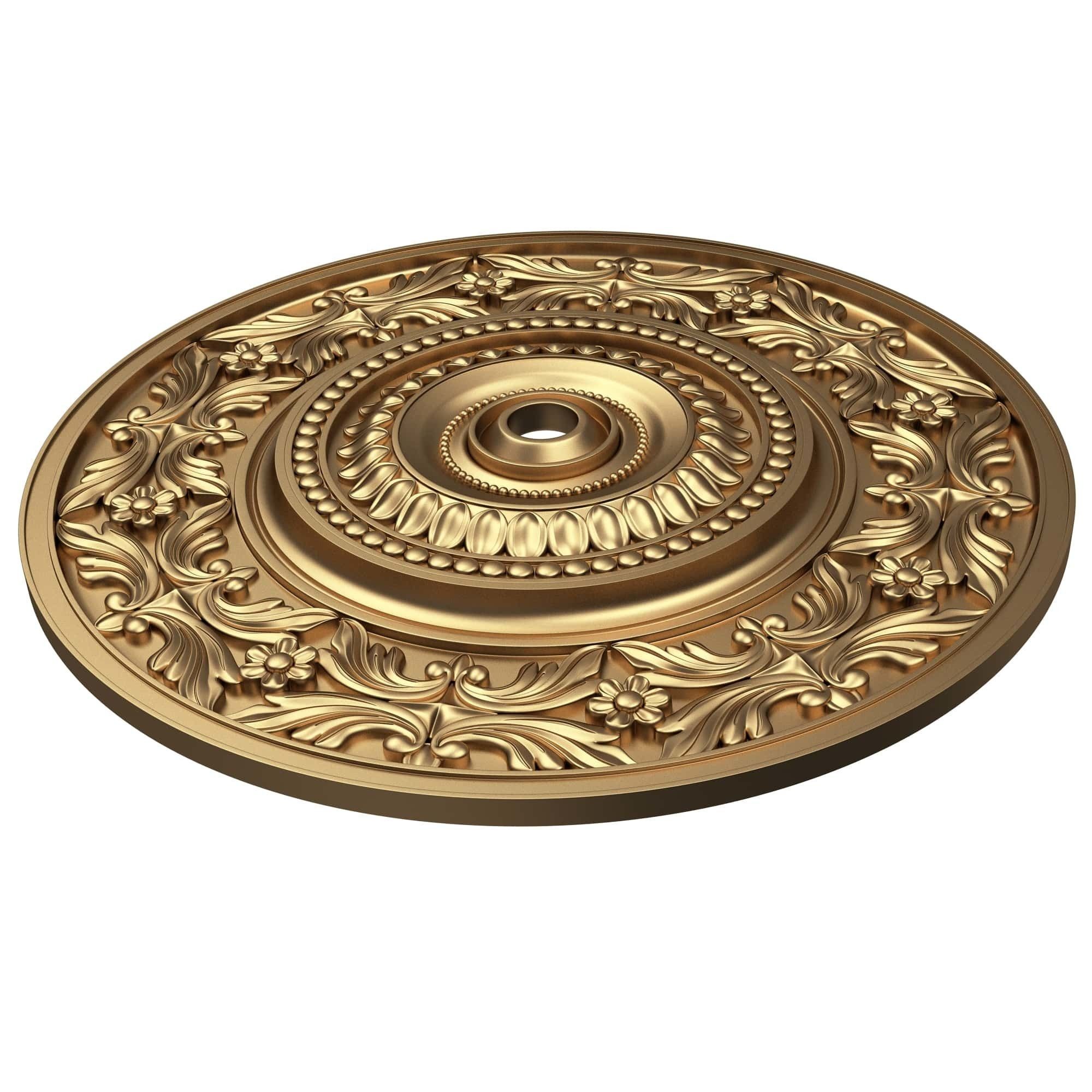 Collection of Ceiling Rosettes 02 Low-poly 3D model_6