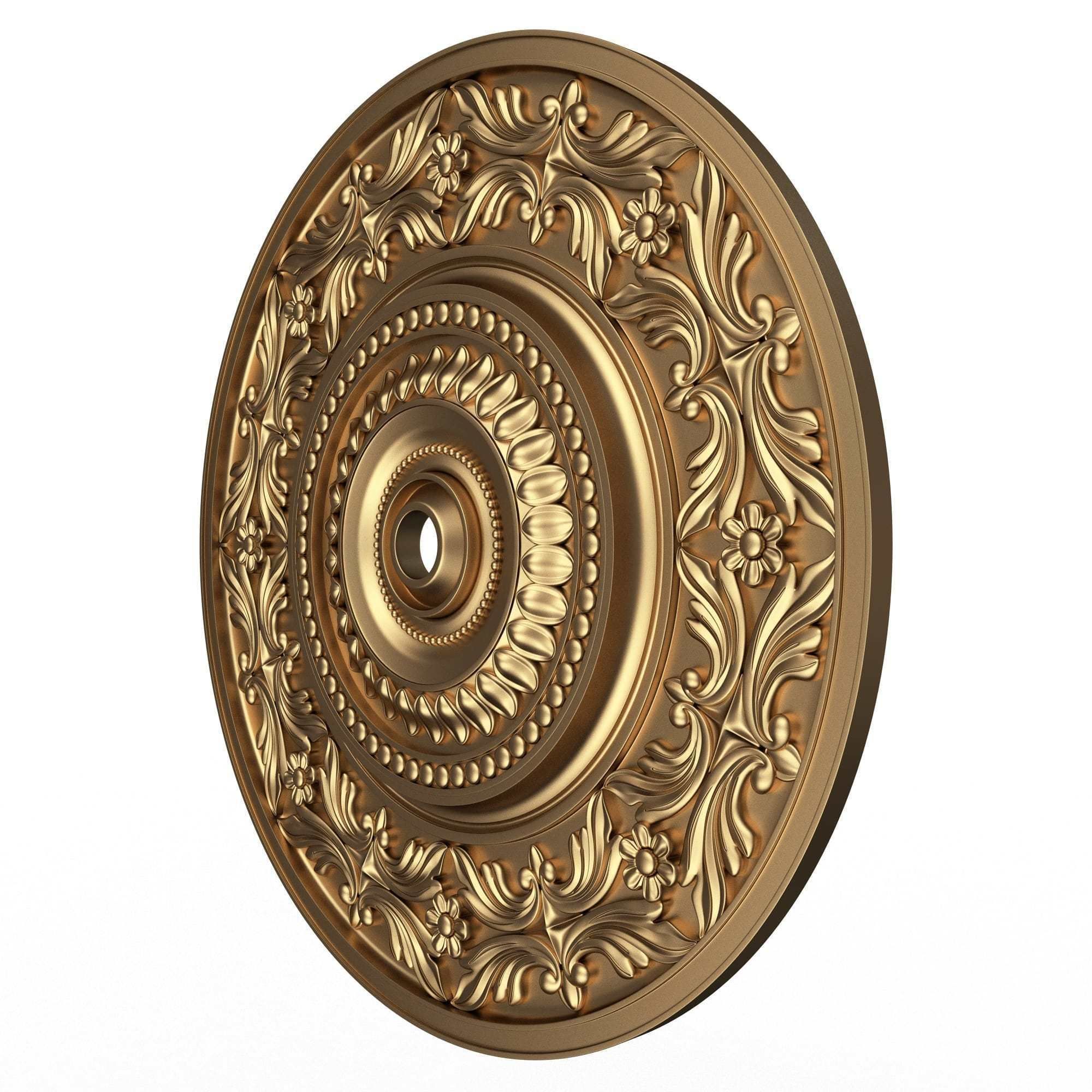 Collection of Ceiling Rosettes 02 Low-poly 3D model_3