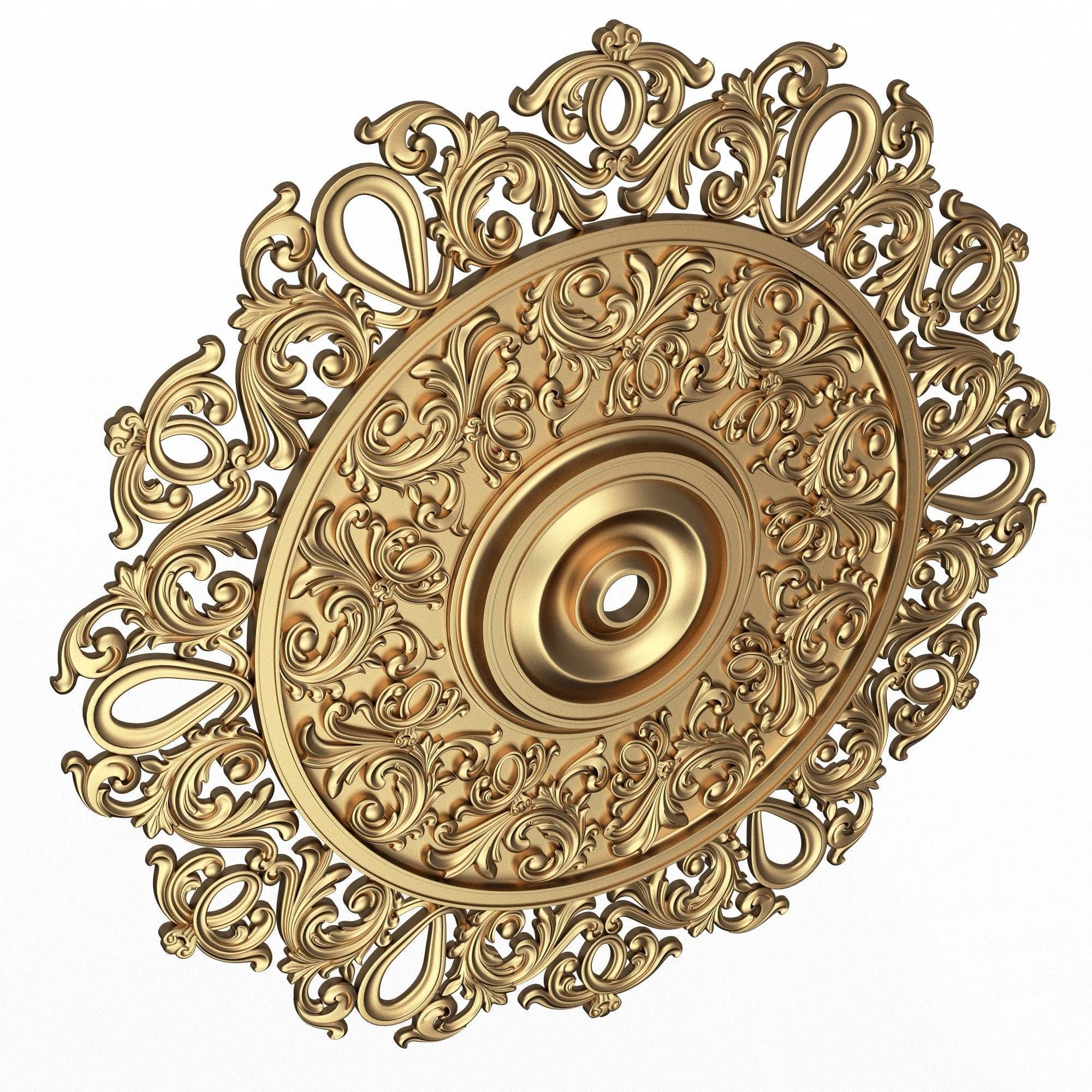 Collection of Ceiling Rosettes 02 Low-poly 3D model_20