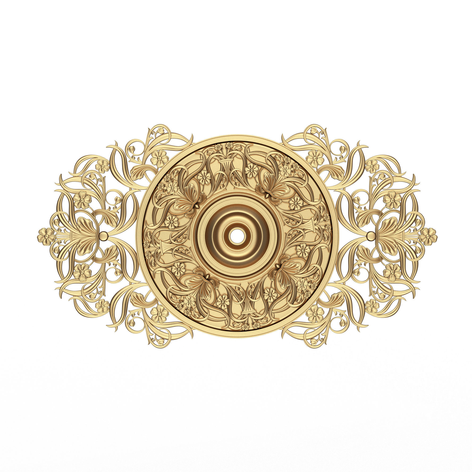 Collection of Ceiling Rosettes 02 Low-poly 3D model_13
