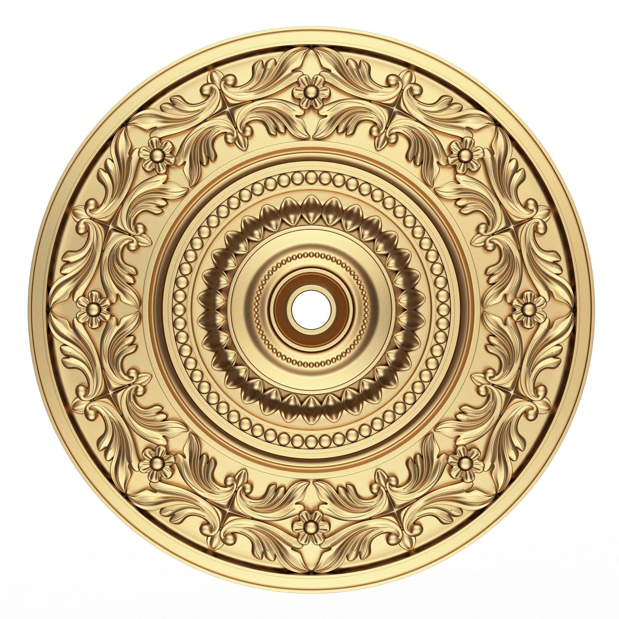 Collection of Ceiling Rosettes 02 Low-poly 3D model_1