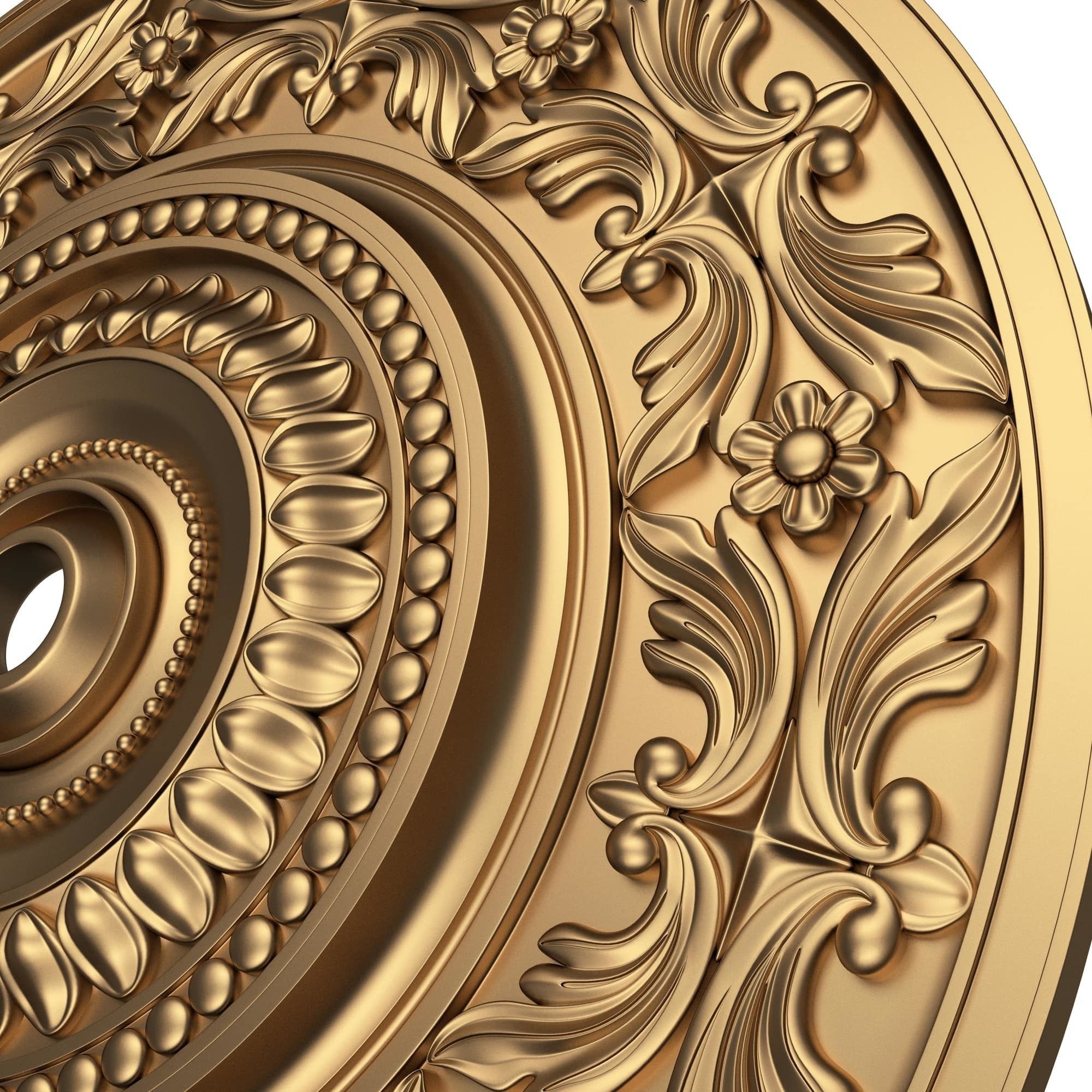 Collection of Ceiling Rosettes 02 Low-poly 3D model_5