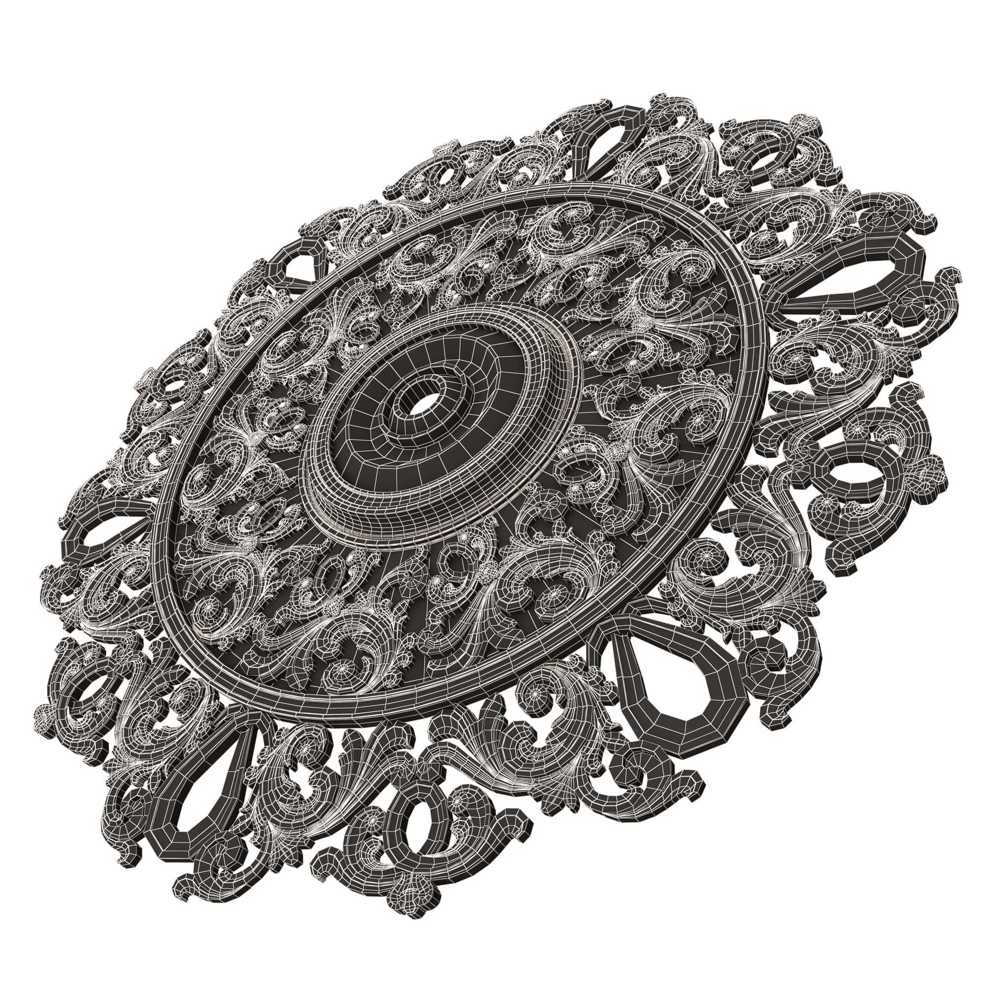 Collection of Ceiling Rosettes 02 Low-poly 3D model_69