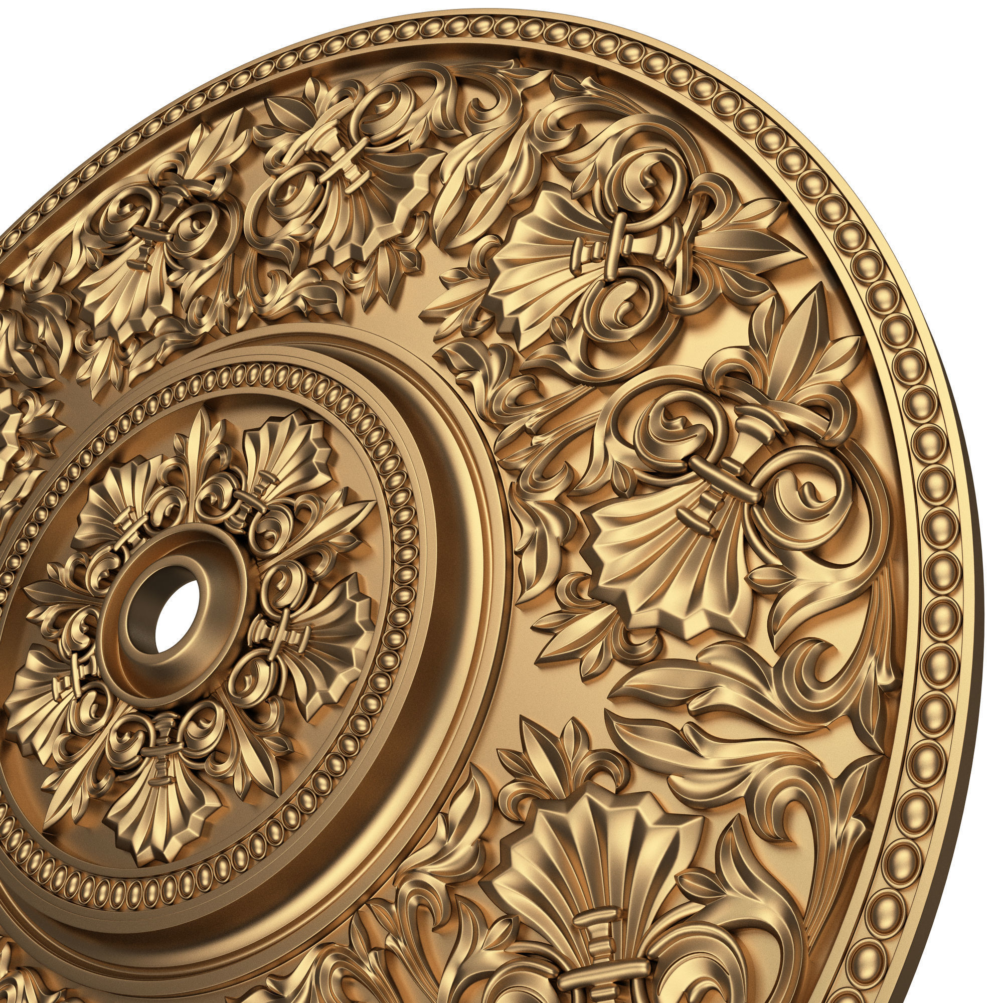 Collection of Ceiling Rosettes 02 Low-poly 3D model_11