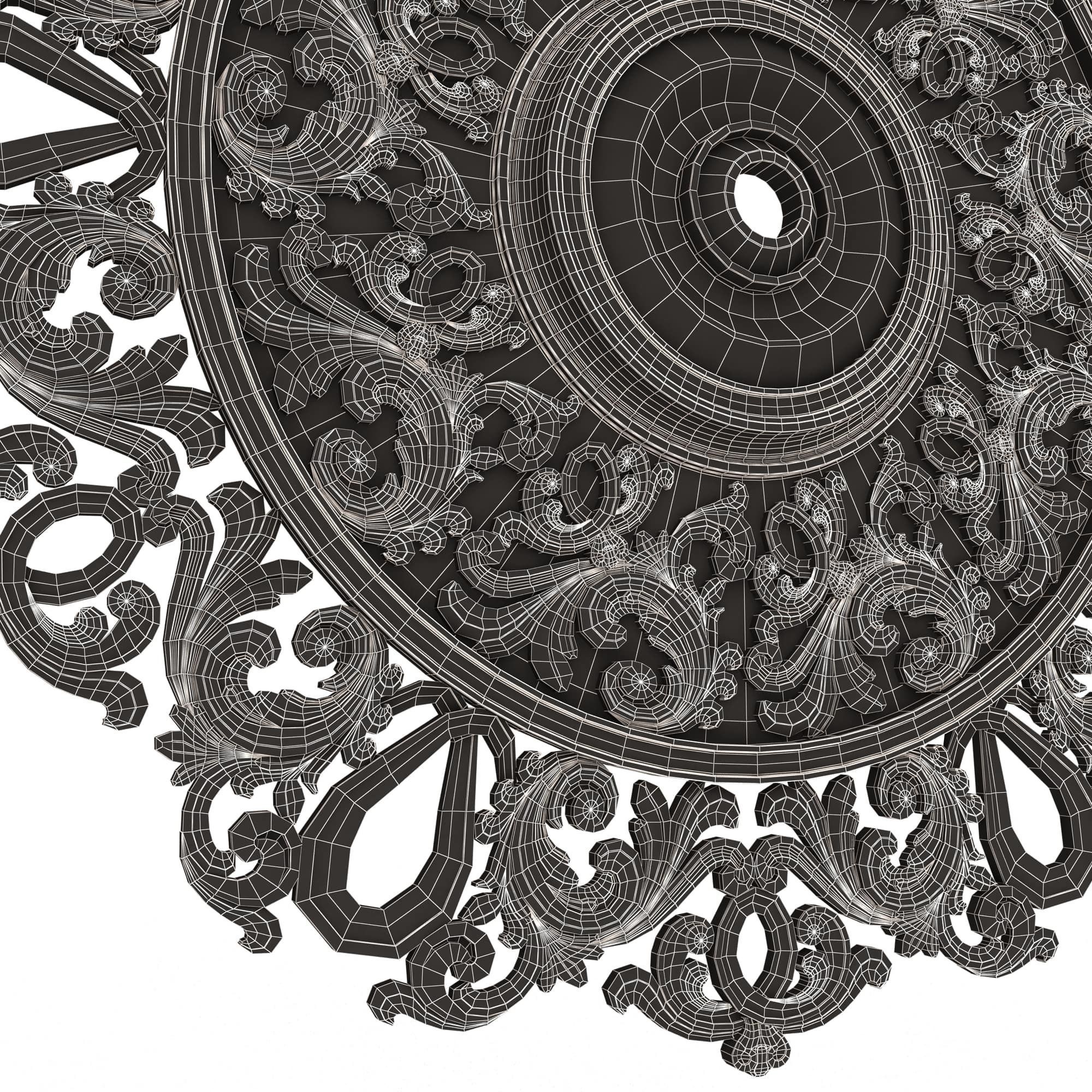 Collection of Ceiling Rosettes 02 Low-poly 3D model_68