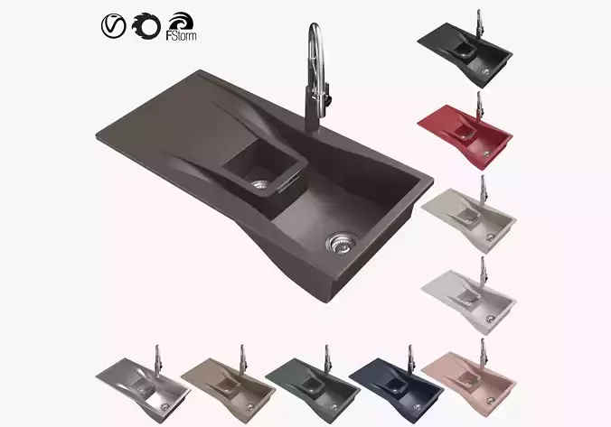 Sink Schock Waterfall D-150 with SC-55 Faucet