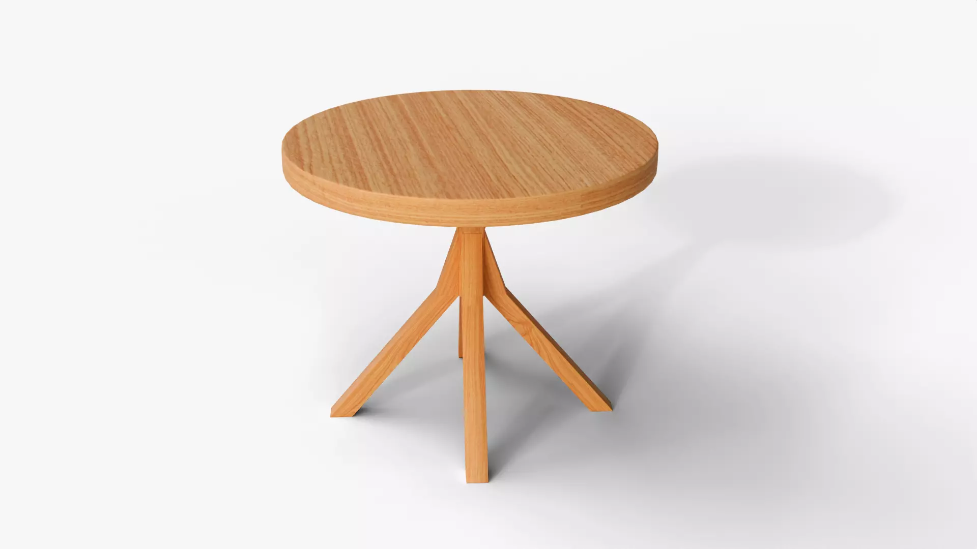 Round Dining Table - Mid Low Poly Low-poly 3D model_4