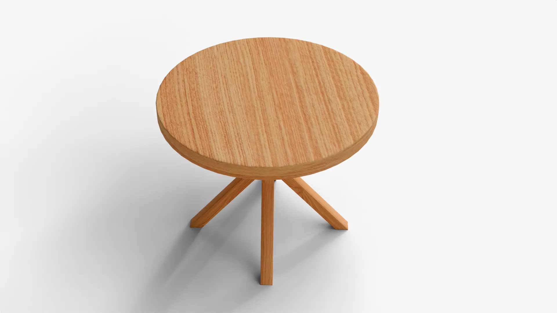 Round Dining Table - Mid Low Poly Low-poly 3D model_7